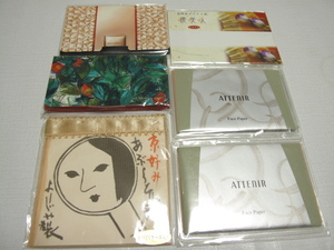  new goods unopened 6 point set ..... paper face paper .-.. made in Japan gold sword ratio .. koto . Shiseido Attenir MAQuillAGE other 