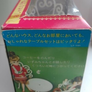 稀少★旧タカラ TAKARA おちゃれなリカちゃん トリオテーブルセット 当時物◆昭和レトロ リカちゃんハウスシリーズの画像6