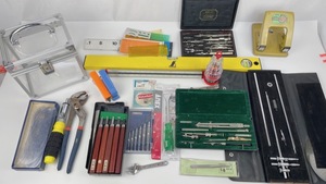  tool drafting tool stationery set sale present condition goods Junk compass carving knife ruler 