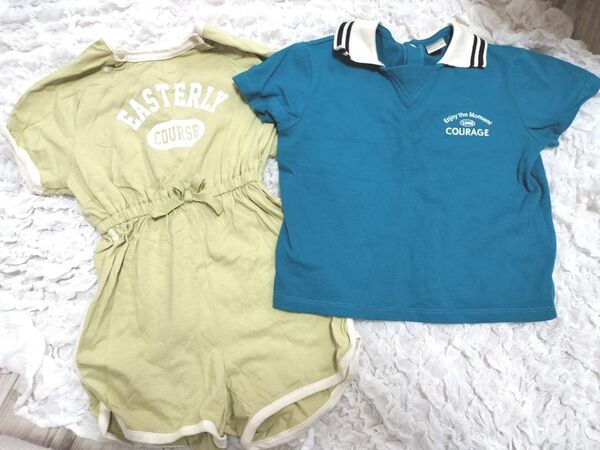 95 テータテート futafuta バースデイ しまむら ベビー服 ベビーサロペット