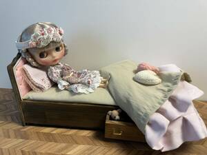 [ doll house 1/6&1/8] dream see pink. bed s Lee pin g set small articles attaching ( Neo Blythe * Licca-chan size ) dollhouse