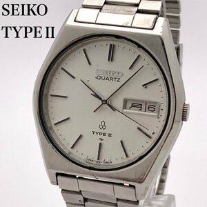 SEIKOセイコー タイプⅡ 7123-7080シルバーカラー デイデイト クォーツ メンズ腕時計 ジャンク 4-100-D