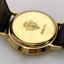 GUCCI グッチ 3000.2L ゴールドカラー文字盤 純正尾錠 クォーツ レディース腕時計 ジャンク 4-145-D_画像5