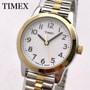 【稼働 極美品Aランク】TIMEX タイメックス TW2V31300 ホワイト文字盤 コンビカラー クォーツ レディース腕時計 5-56-B