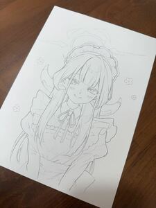 手描きイラスト ブルアカ 陸八魔アル