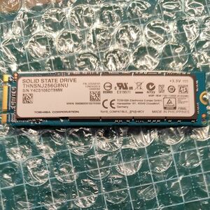 東芝製M.2SSD 256Gb 使用90時間　高耐久MLC