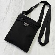 ◆ PRADA プラダ ショルダーバッグ 鞄 小さいバッグ 三角ロゴ ナイロン 中古◆_画像2