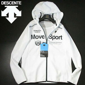  new goods V spring summer Descente Zip jacket cool cold sensation sun screen Zip jacket Golf also! white L size unused DESCENTE