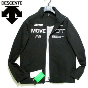  new goods V Descente unused! light weight stretch thin Zip jacket Golf also! black black L size DESCENTE blouson 