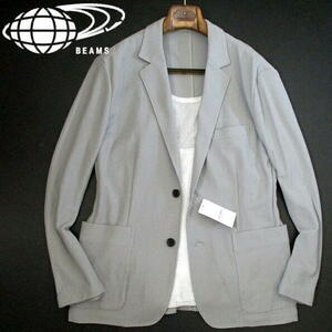  new goods unused V spring summer Beams dry Touch . flax tailored jacket gray L size BEAMSlinen Like men's 