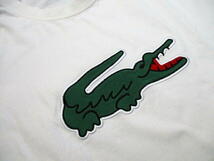 大人気！▼ ラコステ　ビッグワニ　デカワニ　半袖Tシャツ　白　ホワイト　LACOSTE　5　XLサイズ　デカロゴ　刺繍　ラコステジャパン_画像4