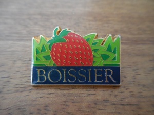 フランス☆古いピンズ【BOISSIER】ピンバッジ ピンバッチ PINS いちご イチゴ 苺 PARIS パリ