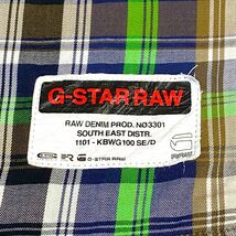 ジースターロゥ　G-STAR RAW　メンズ　トップス　半袖シャツ　チェック柄_画像6