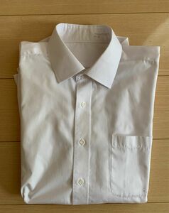 ワイシャツ　長袖　白　形態安定　ワイドカラー　メンズ