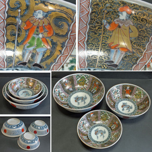  rare article rare! Edo era middle ~ latter term gold-painted porcelain old Imari. super goods! overglaze enamels south . person map three tsu collection pot . orchid . peace orchid person unusual person .. person red wool person Tang lion .... red sphere book@. guarantee 