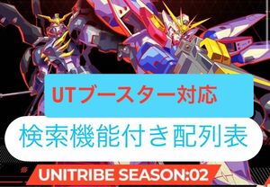 機動戦士ガンダム アーセナルベース UT02 検索機能付き 配列表 UNITRIBE 02 検索機能付き配列表