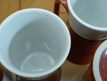 ★昭和 レトロ カフェ★ノベルティ サントリー ウイスキー 陶器 マグカップ ４個セット グラス 酒 未使用_画像2