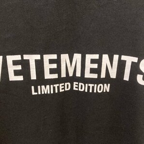 VETEMENTS ヴェトモン T-SHIRT 半袖 Tシャツ ブラック M 中古 TN 2の画像2