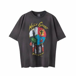 LASTMAN×SAINT Mxxxxxx HOLY GHOST Short sleeve T-SHIRT 半袖 Tシャツ L 中古 TN 1