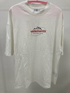 VETEMENTS ヴェトモン Spring Water T-SHIRT 半袖 Tシャツ ホワイト L 中古 TN 1