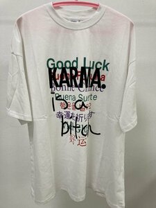 VETEMENTS ヴェトモン GOOD LUCK KARMA T-SHIRT 半袖 Tシャツ ホワイト L 中古 TJ 2