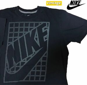 NIKE ナイキ　Tシャツ　ビックロゴ　USA アメリカ輸入　ビンテージ　L 黒 半袖