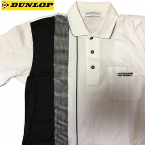 ダンロップモータースポーツ DUNLOP ポロシャツ 半袖　ゴルフ　ホワイト ゴルフウェア