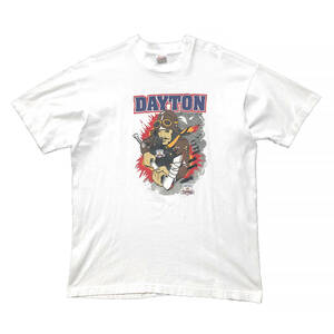 90S USA製 ヴィンテージ ECHL デイトン ボンバーズ アイスホッケー オールド Tシャツ メンズXL シングルステッチ DAYTON BOMBERS BA1392