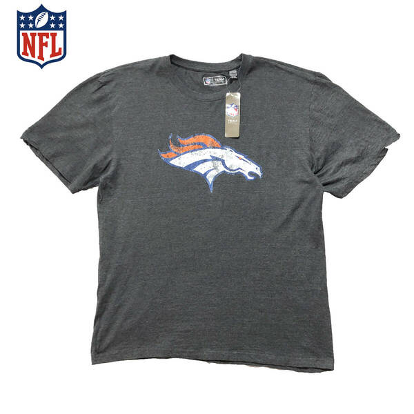 USA 古着 NFL チームアパレル デンバー ブロンコス ロゴプリント Tシャツ アメフト フットボール メンズXL 未使用 BA2633