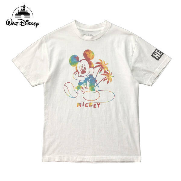 USA 古着 Tシャツ ディズニー NEFF ミッキーマウス タイダイ ホワイト メンズM Disney BA2687