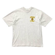 90S USA製 古着 Tシャツ 企業系 ロゴ プリント ワンポイント ライトグレー ヴィンテージ シングルステッチ メンズXL BA2706_画像1