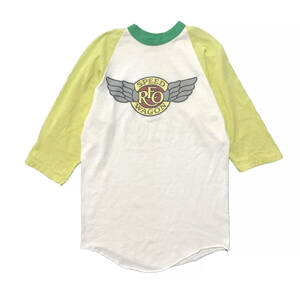 USA 古着 80S USA製 ヴィンテージ REOスピードワゴン ロックTシャツ バンドTシャツ ラグランスリーブ メンズL REO Speedwagon BA2730