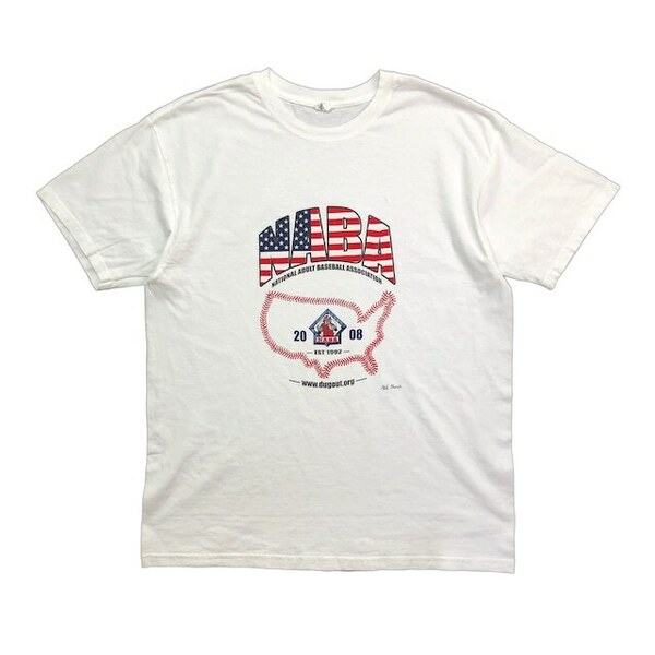 USA 古着 00S ヴィンテージ NABA 2008年 オールスター ベースボール 野球 Tシャツ メンズXL ホワイト BA2766