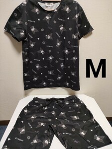 真夜中のメロクロ　クロミ　クロミちゃん　ルームウェア　セットアップ　М　上下 半袖Tシャツ　ショートパンツ　上下セット