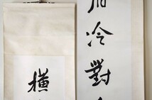 ≪掛軸≫ 中国【魯迅】上海書画社製 巧芸 印刷 『行書 対聨(双幅)』 紙本 箱無 墨跡 唐画_画像5