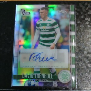 2022/23 topps Chrome SPFL #CA-DT DAVID TURNBULL【デイヴィッド・ターンブル】セルティックFC 直筆サインカード スコットランド代表