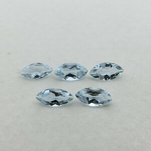  natural stone aquamarine approximately 3×6mmma- Kiss 5 piece regular buying up goods 