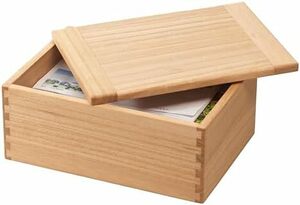 木箱 ナチュラル_蓋つきボックス 収納 ボックス 木製 蓋付き ストッカー 小物収納 完成品 ナチュラル