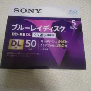 SONY BD-RE DL 2 layer Blue-ray disk 50GB 5 sheets 