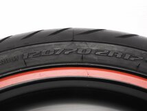 140【評価S】 TRIUMPH デイトナ T595 実動 純正 フロント ホイール MT3.50×17 タイヤ 山5分 120/70 ZR17 トライアンフ Daytona_画像8