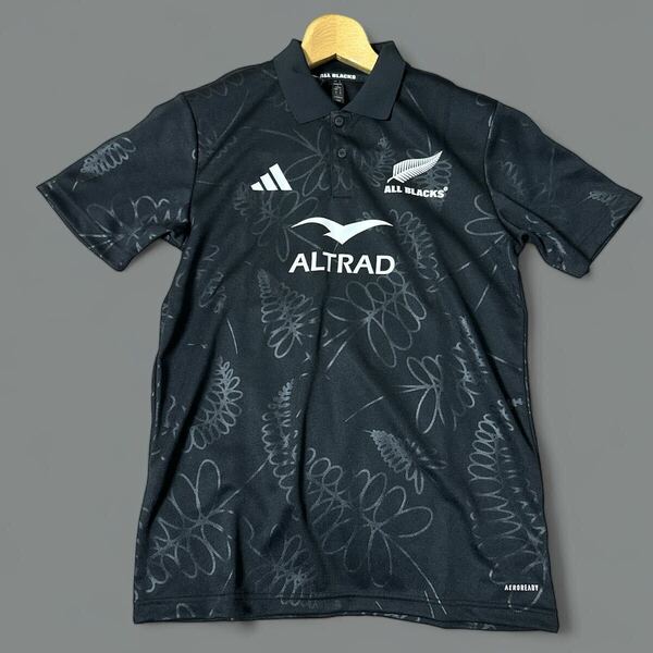 アディダス adidas ラグビーウェア メンズ M RUGBY ALL BLACKS RWC サポーター ポロシャツ DCF43 2023FW サイズ4XL