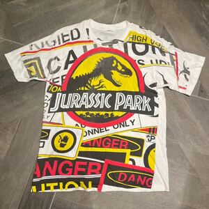 JURASSIC PARKジュラシックパーク 総柄ムービーTシャツ/ムービーT/USED/古着