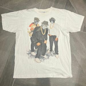 Run-D.M.C.ランディーエムシーTシャツ/バンT/USED/古着M