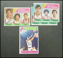 1975-76 Topps ABA finals等 4枚(3種) #221/#222/#310 Julius Erving Dr.J BASKETBALL トップスカード バスケットボール 283a_画像1