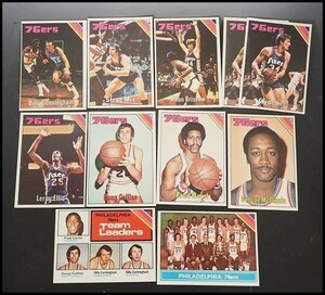 1975-76 Topps 76ers 11枚(10種) ABA NBA basketball トップス バスケットボール カード 278a