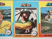 1975 Topps A's 26枚 #300(Reggie Jackson)等 レジージャクソン アスレチックス Oakland Athletics MLB Baseball card 258a_画像7