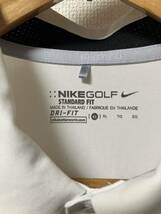 NIKE GOLF ナイキゴルフ　半袖ポロシャツ オフホワイト ピンク 黒　DRYFIT XL_画像2