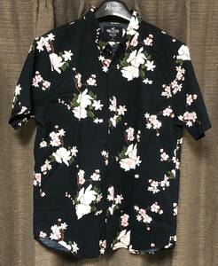  Hollister aloha shirt L black 