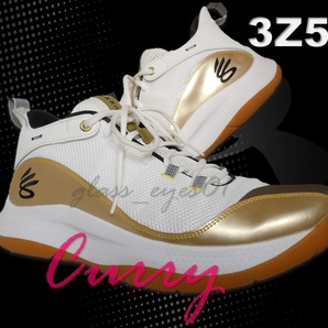 ◆全国送料無料◆中古美品 29.0cm CURRY 3Z5 カリー8 アンダーアーマー UNDER ARMOUR ホワイト ゴールド バッシュ US11 バスケ 28.0 28.5