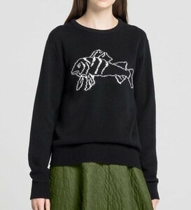 【新品タグ付】UNIQLO x JW ANDERSON Mサイズ ラムジャガード　ニット　セーター JWアンダーソン 魚 